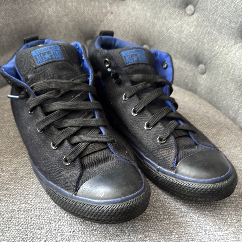 Converse Black and Blue Classic Sneakers